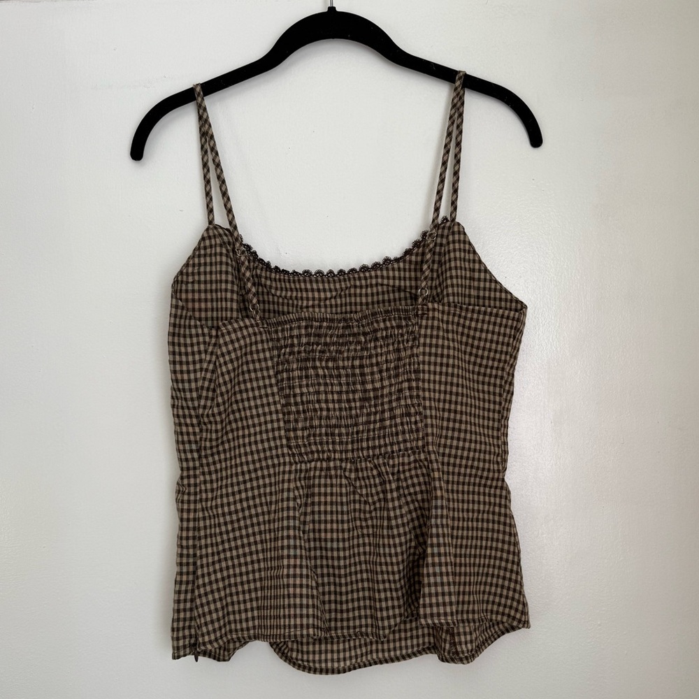 NWT Brown Plaid Tank Top - Picture 7 of 9